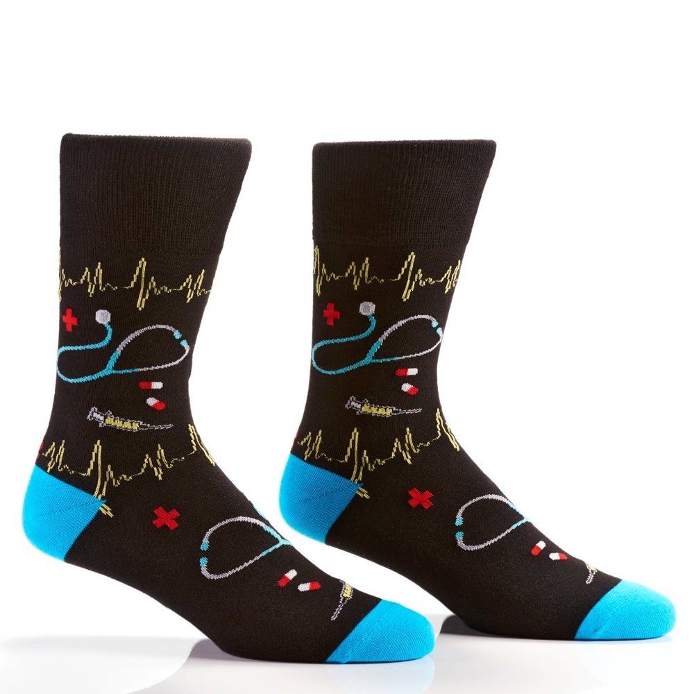 Yo Sox Doctor or Nurse-Mens Crew Socks